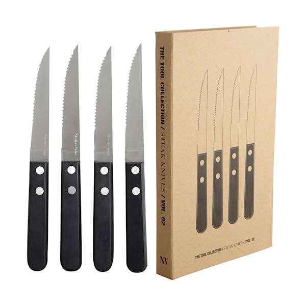 Biffkniver, 4 stk., Rustfritt stål, Nicolas Vahé