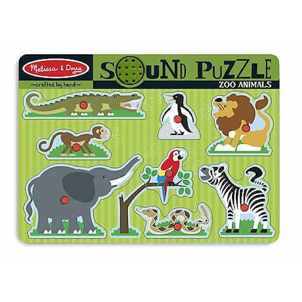 Pussel med ljud, Zoo, Melissa & Doug
