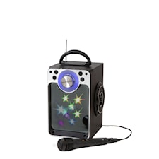 Karaoke Machine with Bluetooth Disco LED light Black Stars