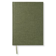 Notatbok A5 Linjert Khaki Green Tekstil 256 sider