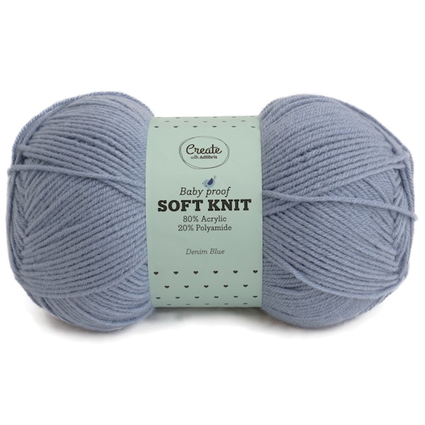 Adlibris Soft Knit 100g Denim Blue A332