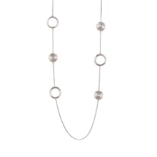 Bud To Rose, Bianca Langt Halskjede, Sølv