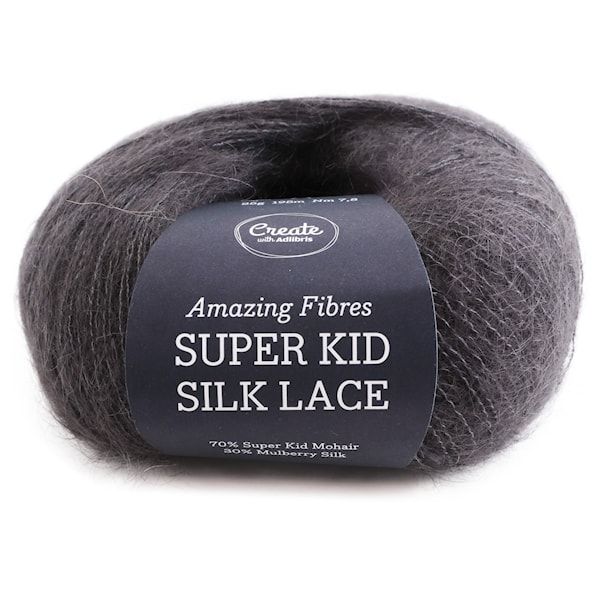 Adlibris, Super Kid Silk Lace, 25 g, Dark Grey A432