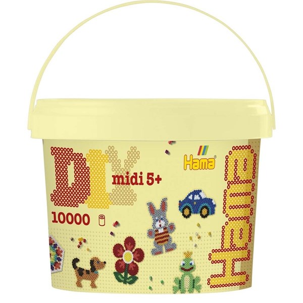 Hama Midi Beads 10.000 pcs in Bucket Mix 00