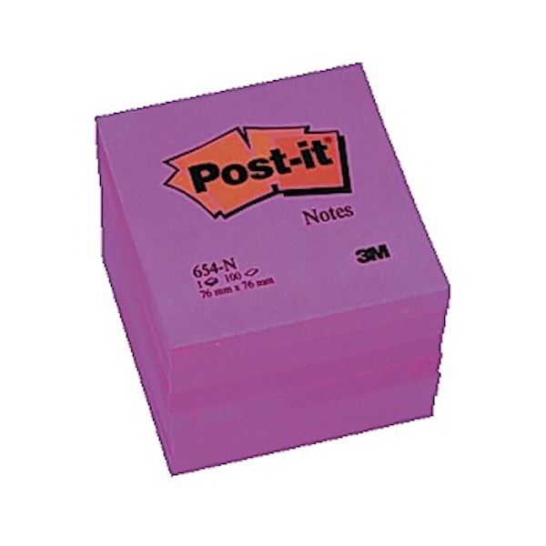 Notater POST-IT neon 76x76 mm rosa