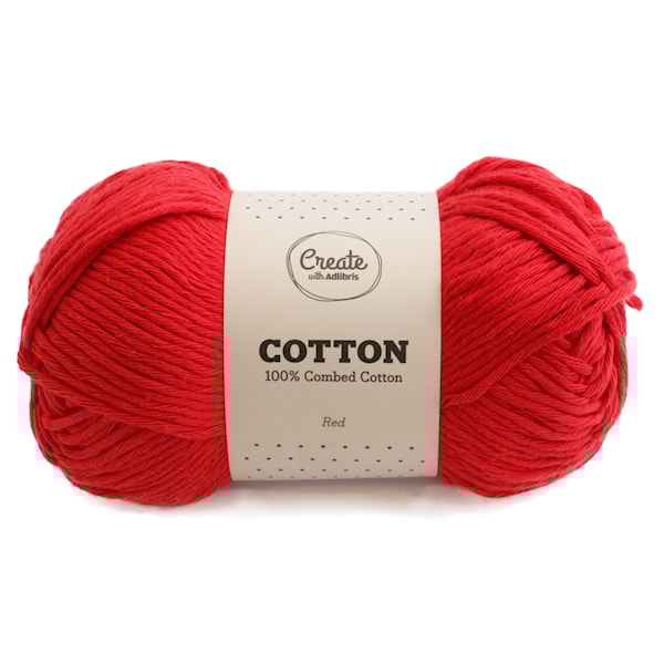 Adlibris Cotton Garn 100g Red A080