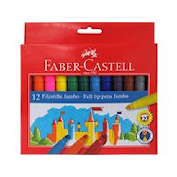 Faber-Castell Fibertusjer Jumbo 12 pakning