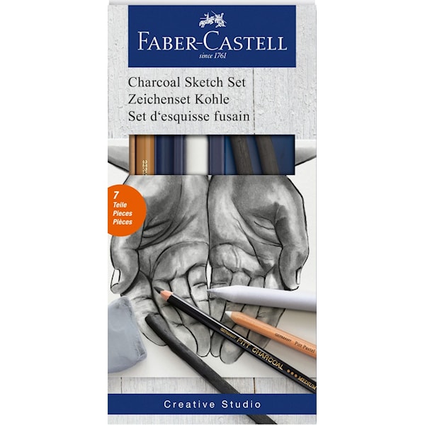 Skiss Set 6-p Goldfaber Charcoal, Faber-Castell
