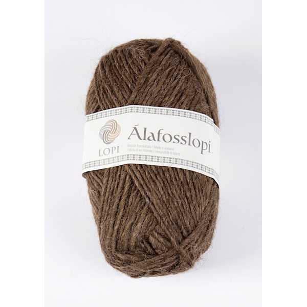 Álafosslopi Garn Ull 100 g Kastanje melange Istex (0053)