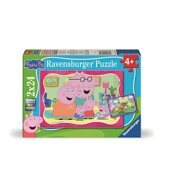 Greta Gris Pussel 2x24 Bitar, Ravensburger