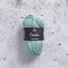 Cecilia Garn Lin- och bomullsmix 50 g Aqua Svarta Fåret