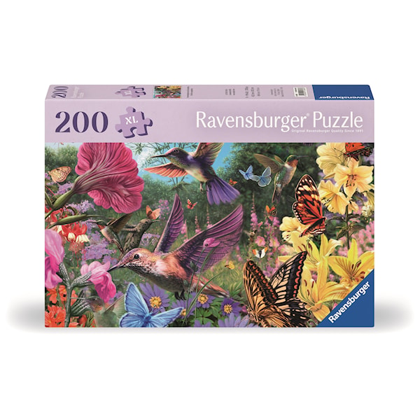 Pussel Hummingbirds & Butterflies 200 bitsr XL, Ravensburger