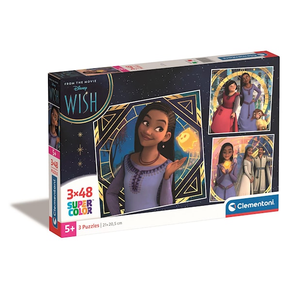 Puslespill 3x48 brikker Disney Wish, Clementoni