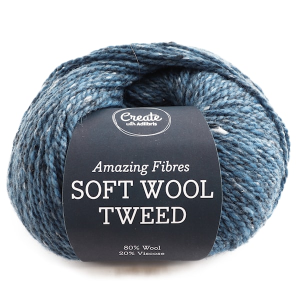 Adlibris, Soft Wool Tweed, 50 g, Agate Blue A473