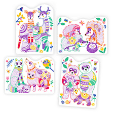 Målarset Forest Family med Greppvänlig Penna 12-pack Djeco