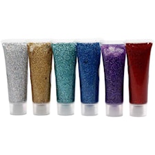 Eulenspiegel Glittergel, Kropp- och Ansiktsfärg 6x18 ml