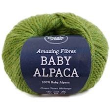 Adlibris Baby Alpaca, 50 g, Grass Green Melange A244