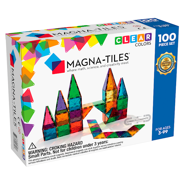Magna-Tiles Clear Colours 100 bitar
