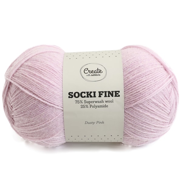 Adlibris Socki Fine 100g Dusty Pink A040