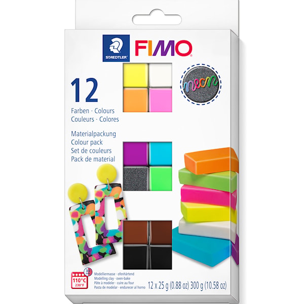 FIMO Effect Set Lera Neon 12x25g Staedtler
