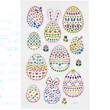 Diamond stickers, påskeegg, ark 10x16 cm, 1 ark