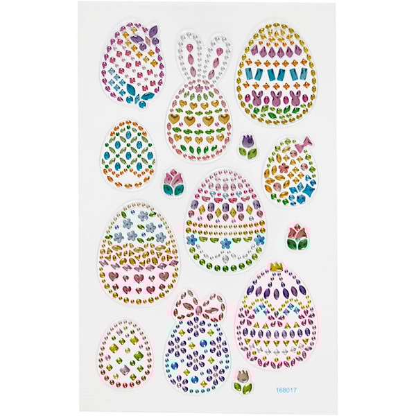 Creativ Company Diamond Stickers Easter Eggs 1 Sheet