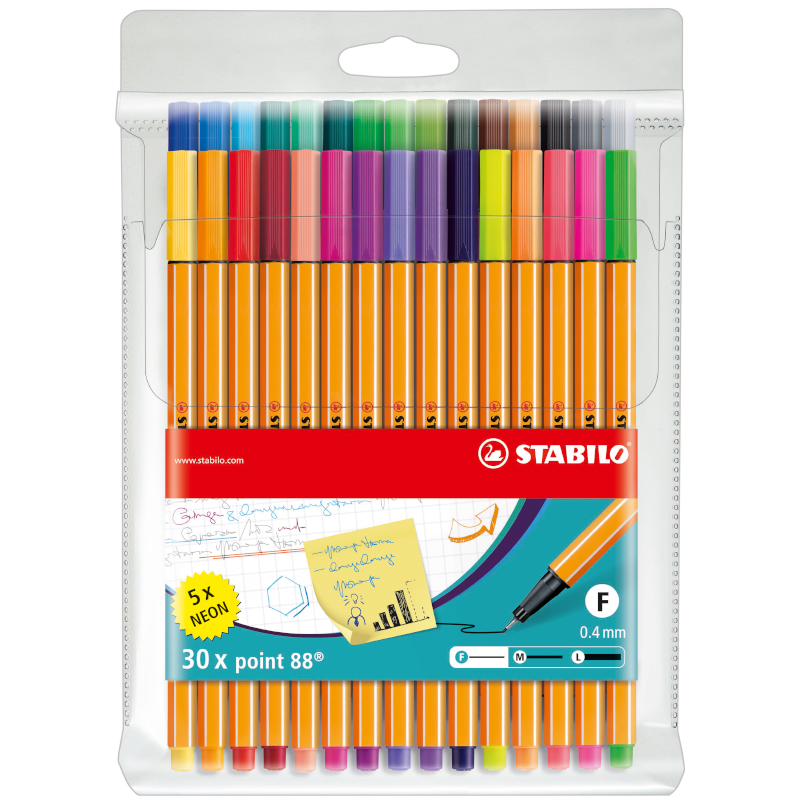 Fineliner Point 88 30-pack STABILO Online | Adlibris