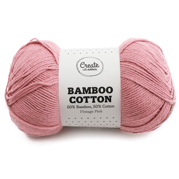 Adlibris Bamboo Cotton 100g Vintage Pink A527