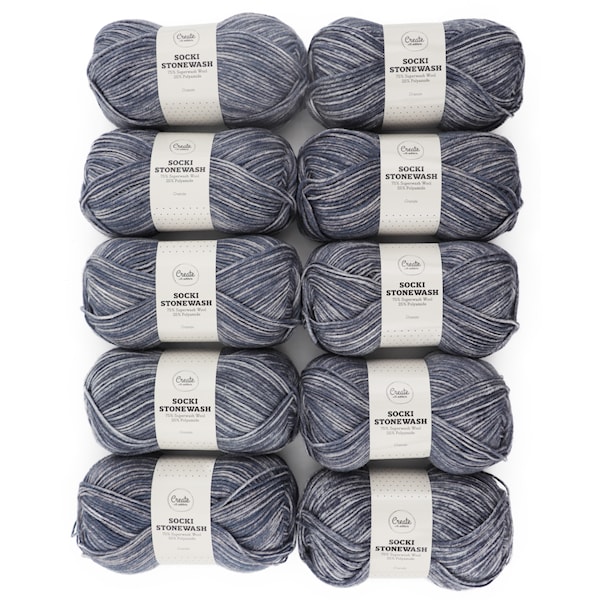 Adlibris Socki Stonewash 100g Granite B115 10-pack