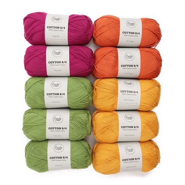 Lankapakkaus Adlibris Cotton 8/4 Lanka Autumn Joy 10x100g