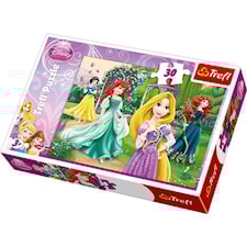 Disney Princess "Rapunzel, Merida, Ariel och Snövit"- Pussel, 30 bitar, Trefl