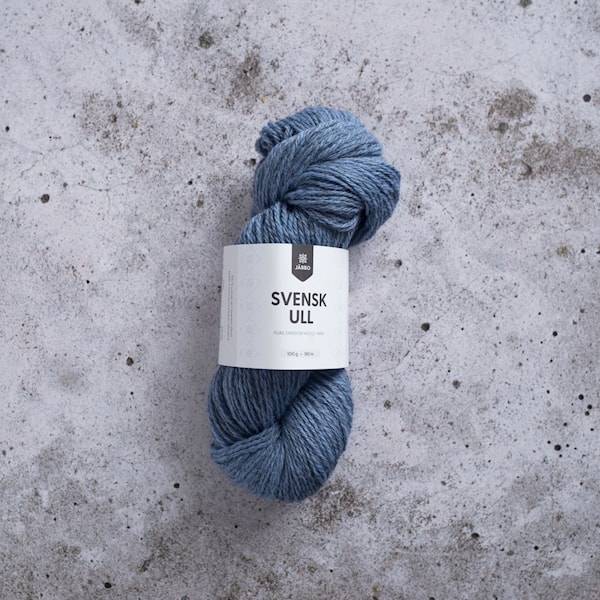Svensk Ull 3 tr 100 g Dala Blue Järbo