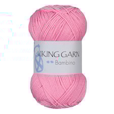 Bambino Garn Bomullsmix 50 g Rosa 464 Viking Garn
