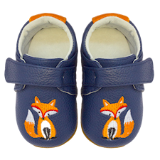 Lädersko ClassicZ Fox Navy, Rose et Chocolat, Strl 17-18