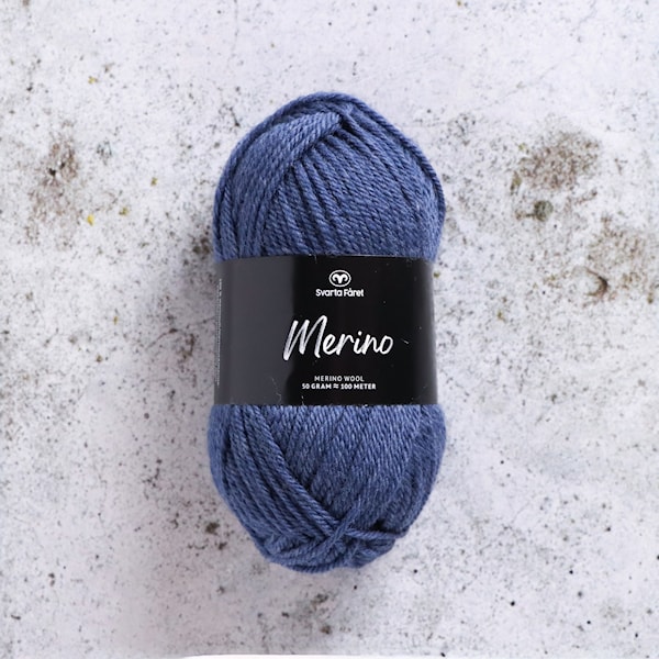Merino 50g Vintage Denim (041) Svarta Fåret