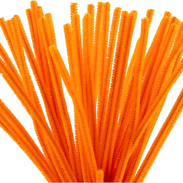 Piperenser, L: 30 cm, tykkelse 6 mm, orange, 50 stk./ 1 pk.