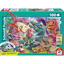 Pussel Små dinosaurer, stora äventyr 100 bitar Schmidt