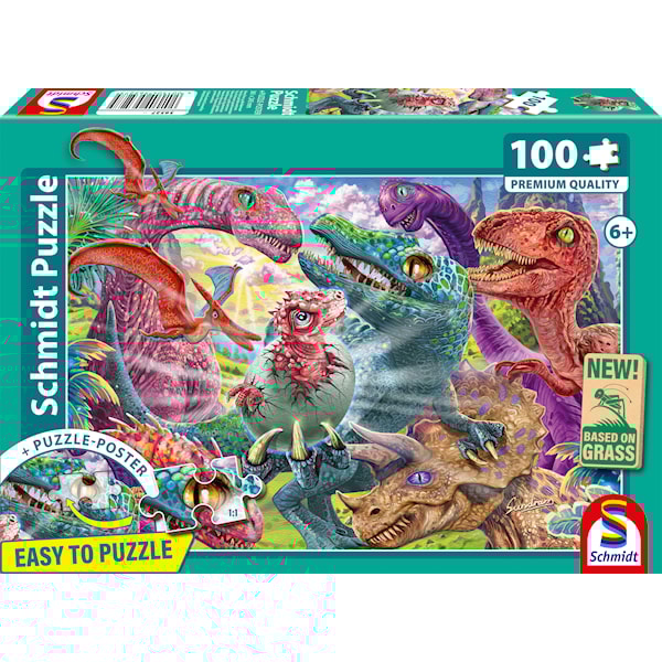 Puslespill Små dinosaurer, store eventyr 100 brikker Schmidt