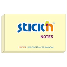 Notisblock 100b 76x127mm Gul Stick'n