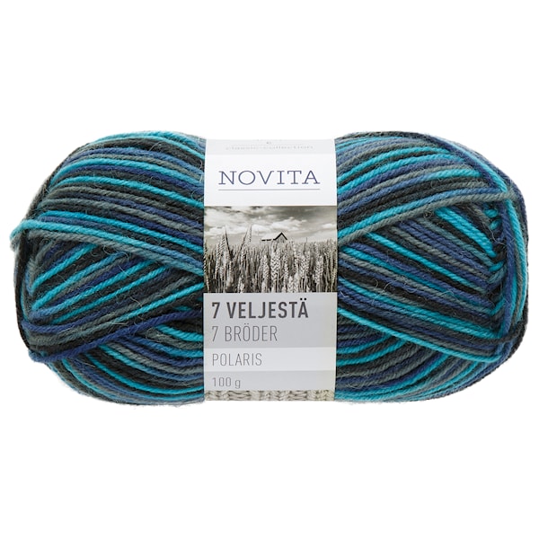 Novita 7 Veljestä Polaris Lanka Villasekoite 100 g, napapiiri 895