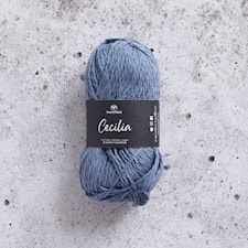 Cecilia Garn Lin- och bomullsmix 50 g blågrå 66 Svarta Fåret