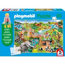 Playmobil Zoo Puslespill med 1 figur 60 brikker Schmidt