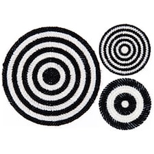 Broderi Underlägg i plast set 2 st ø 7,6 cm 1 st ø 14,6 cm