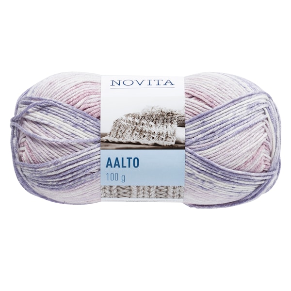 Novita Aalto puuvillasekoitelanka 100 g mustikkamaito 871