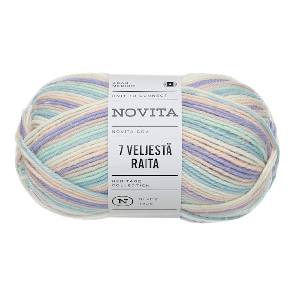 7 Bröder Raita Garn Ullmix 100g brudbue (974) Novita