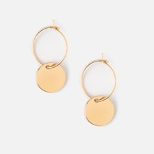 Guldpläterade Örhängen , Mini Coin Hoop