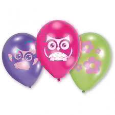 Happy Owl, Lateksballonger, 6 stk.