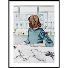Kvinna vid fönster Poster30x40cm