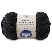 Adlibris BRIS Merino Soft & Quick Garn Ullmix 150g Charcoal A158