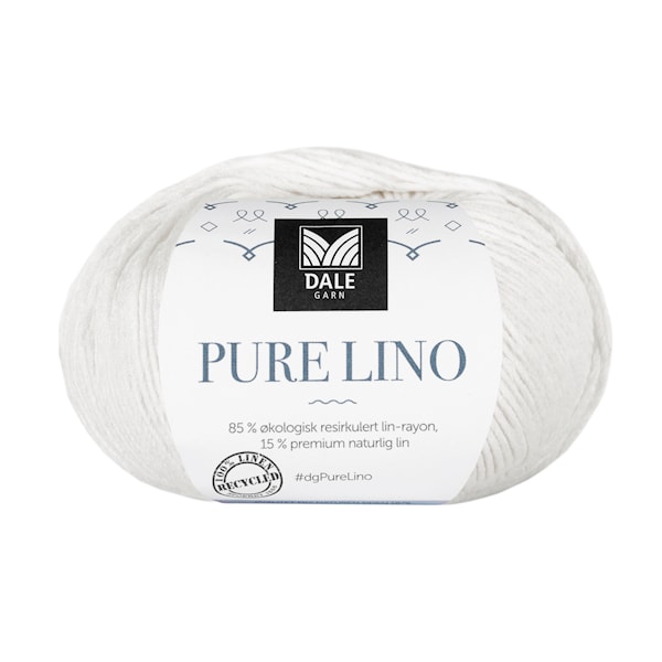 Dale Garn Pure Lino 50 g Hvit 801